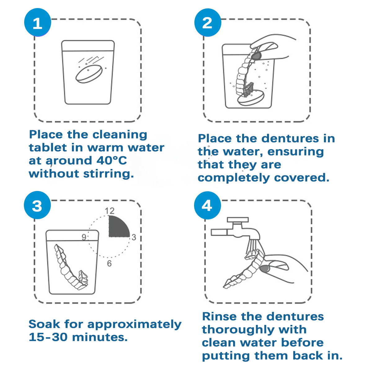 Denture Cleaning Effervescent Tablets-Z