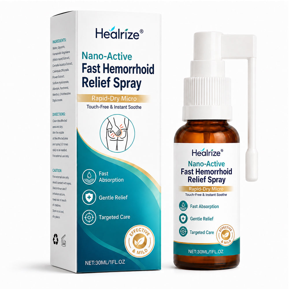👨⚕️🏆Healrize® Nano-Active Fast Hemorrhoid Relief Spray | Rapid-Dry Micro-Mist with Essential Oils, Touch-Free & Instant Soothe