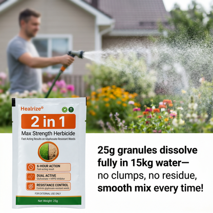 🏆𝙊𝙛𝙛𝙞𝙘𝙞𝙖𝙡 𝙎𝙩𝙤𝙧𝙚 | Healrize® 2-in-1 Max Strength Herbicide: Fast Acting Results on Glyphosate-Resistant Weeds