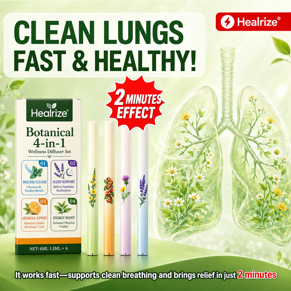 🫁🌿Healrize® Botanical 4-in-1 Wellness Diffuser Set | 2-Min Instant Relief & 24/7 Care