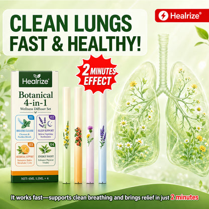 🫁🌿Healrize® Botanical 4-in-1 Wellness Diffuser Set | 2-Min Instant Relief & 24/7 Care