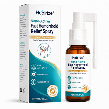 👨‍⚕️🏆Healrize® Nano-Active Fast Hemorrhoid Relief Spray | Rapid-Dry Micro-Mist with Essential Oils, Touch-Free & Instant Soothe
