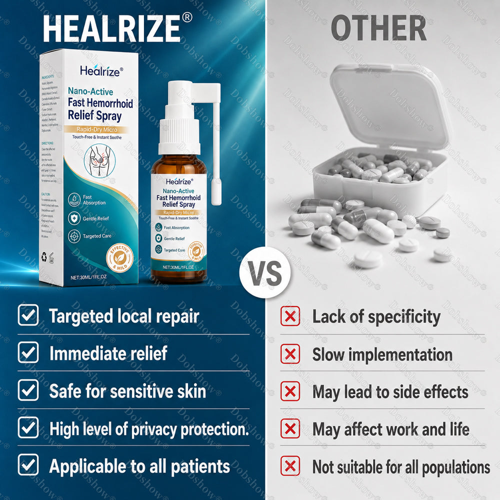 👨‍⚕️🏆Healrize® Nano-Active Fast Hemorrhoid Relief Spray | Rapid-Dry Micro-Mist with Essential Oils, Touch-Free & Instant Soothe