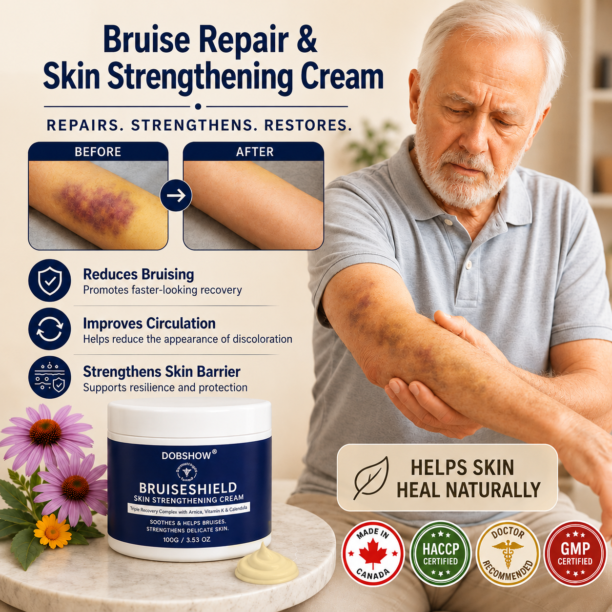 Dobshow® BRUISESHIELD Skin Strengthening Cream