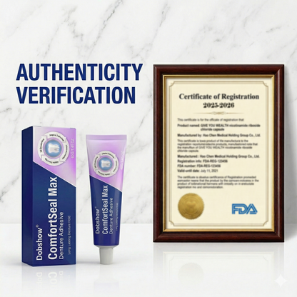 🦷🔥Dobshow® ComfortSeal Max Denture Adhesive—🧑‍⚕️✅96-hour long-lasting, heat adaptive technology