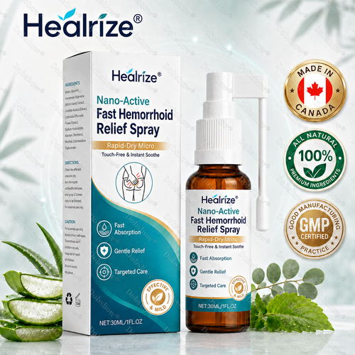 👨‍⚕️🏆Healrize® Nano-Active Fast Hemorrhoid Relief Spray | Rapid-Dry Micro-Mist with Essential Oils, Touch-Free & Instant Soothe