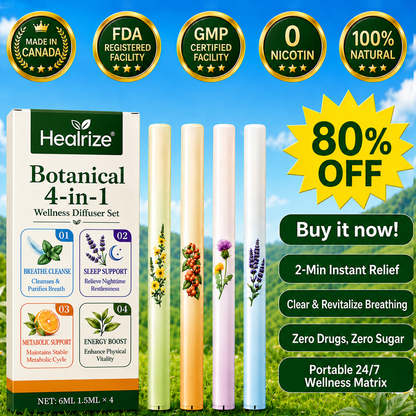 🫁🌿Healrize® Botanical 4-in-1 Wellness Diffuser Set | 2-Min Instant Relief & 24/7 Care