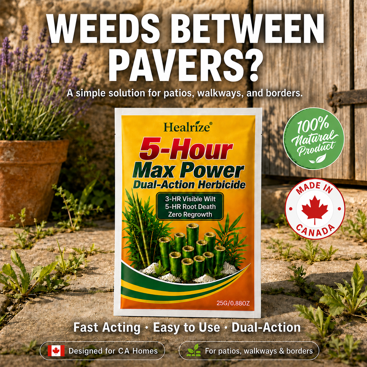 ⚡LIMITED SPECIAL OFFER⚡Healrize® 5-Hour Max Power Dual-Action Herbicide | Fast-Acting Granules for Stubborn Weeds & Brush
