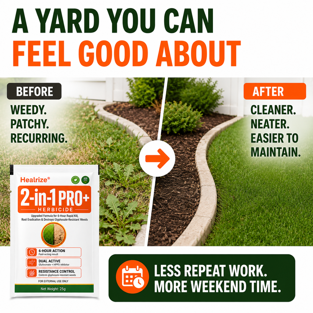🔥Healrize® Advanced 2-in-1 Pro+ Herbicide | Upgraded Formula for 6-Hour Rapid Kill, Root Eradication & Destroys Glyphosate-Resistant Weeds