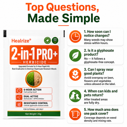 🔥Healrize® Advanced 2-in-1 Pro+ Herbicide | Upgraded Formula for 6-Hour Rapid Kill, Root Eradication & Destroys Glyphosate-Resistant Weeds