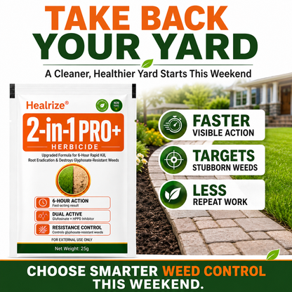 🔥Healrize® Advanced 2-in-1 Pro+ Herbicide | Upgraded Formula for 6-Hour Rapid Kill, Root Eradication & Destroys Glyphosate-Resistant Weeds