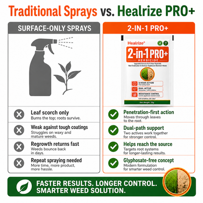🔥Healrize® Advanced 2-in-1 Pro+ Herbicide | Upgraded Formula for 6-Hour Rapid Kill, Root Eradication & Destroys Glyphosate-Resistant Weeds