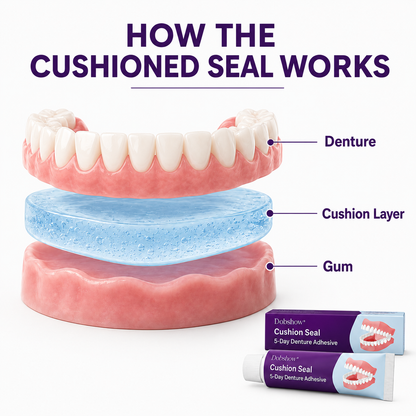 🔥LIMITED SPECIAL OFFER🔥Dobshow®🦷 Bio-Seal Max 5-Day Denture Adhesive