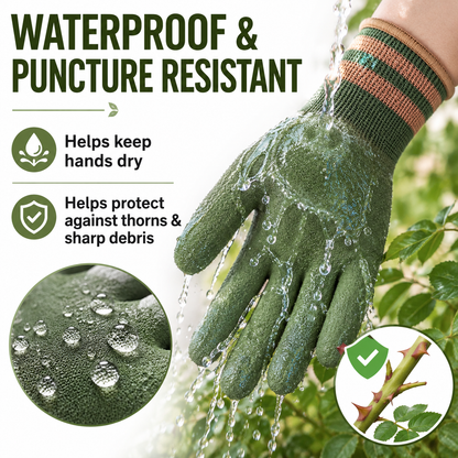 ⚡Sfrcord® Heavy-Duty Waterproof Gardening & Work Gloves with Anti-Slip Rubber Grip