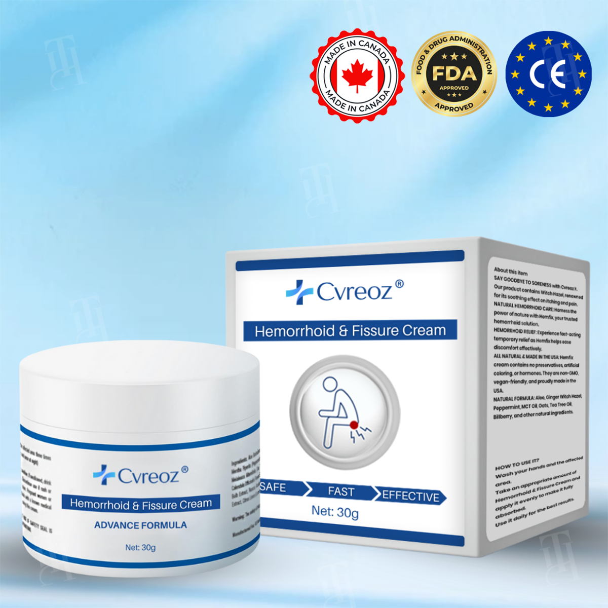 Cvreoz® Hemorrhoid & Fissure Cream